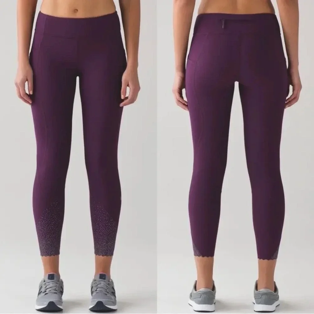 Lululemon Tight Stuff Tight II Darkest Magenta Size 6‎